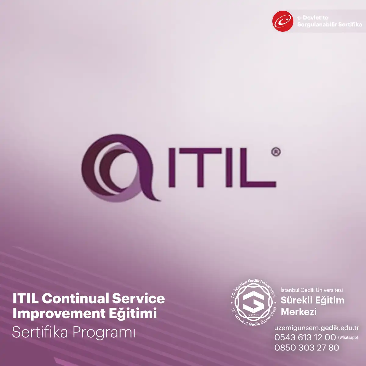 ITIL Continual Service Improvement Eğitimi 